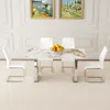 Streamdale Furniture Streamdale Pandora Sintered Stone Dining Set 63 X 31.4 Inch Table With 4 Chairs