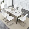 Streamdale Furniture Streamdale Pandora Sintered Stone Table (63" L) With 6 Chairs