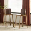 Streamdale Furniture Streamdale Pari Indoor Wooden Barstool, Walnut Finished, Set Of 2 In Brown