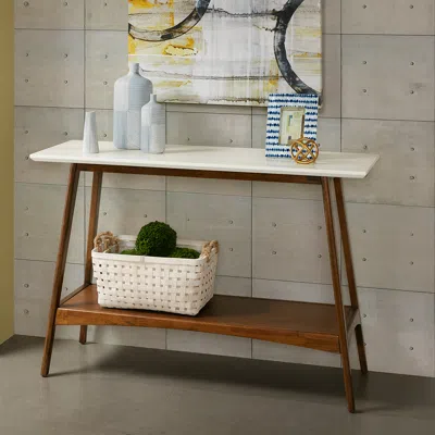 Streamdale Furniture Streamdale Parker Console For Home Or Office Use In Brown