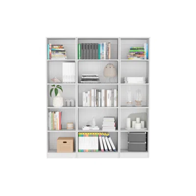 Streamdale Furniture Streamdale Parwan 3 Piece Living Room Set With 3 Bookcases