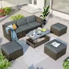 Streamdale Furniture Streamdale Zelmira Gray Velvet 7 Piece Modular Sectional Sofa