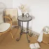 Streamdale Furniture Streamdale Patio Side Table With Shelf,brown+black