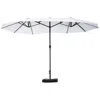Streamdale Furniture Streamdale Patio Umbrella 15' Steel Rectangular Outdoor Double Sided Market With Base