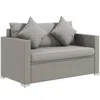 Streamdale Furniture Streamdale Patio Wicker Loveseat With Cushions