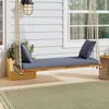 Streamdale Furniture Streamdale Patio Wooden Swing Chair With Cushion & Ropes
