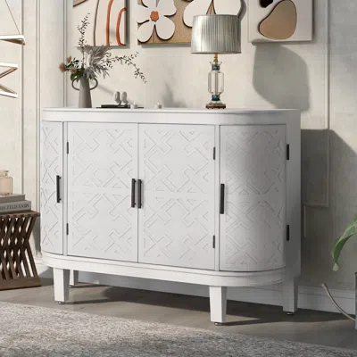 Streamdale Furniture Streamdale Patterned Door Storage Cabinet For Hallway, Living Room