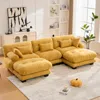 Streamdale Furniture Streamdale Pelletized Velvet Cloud Couch W/ 2 Ottomans & 3 Seater Sofa