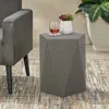 Streamdale Furniture Streamdale Pentagon Concrete Side Table For Modern Outdoor Spaces (no Assembly)