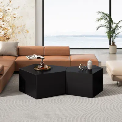 Streamdale Furniture Streamdale Pentagon Nesting Coffee Table Set (set Of 2)