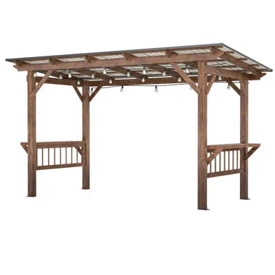 Streamdale Furniture Streamdale Pergola Grill Gazebo 13' X 6.5'