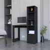 Streamdale Furniture Streamdale Peterson Computer Desk With 4-tier Bookcase And 1-door Cabinet