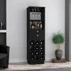 Streamdale Furniture Streamdale Pierpont 12-bottle 2-drawer 1-shelf Bar Cabinet Black Wengue