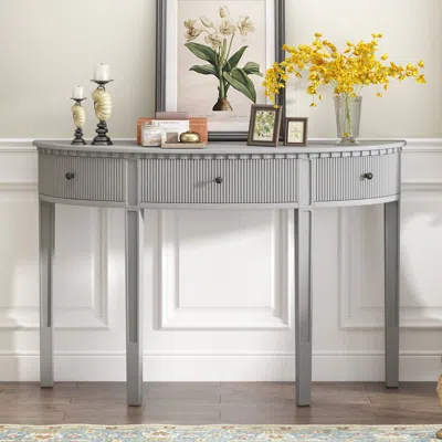 Streamdale Furniture Streamdale Pine Console Table With Striped Drawers
