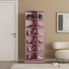 Streamdale Furniture Streamdale Pink 360 Rotating Shoe Cabinet 6 Layers