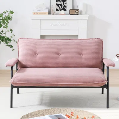 Streamdale Furniture Streamdale Pink 53-inch Sofa: Small Apartment Living
