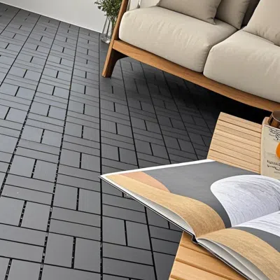 Streamdale Furniture Streamdale Plastic Interlocking Deck Tiles, 44 Pack