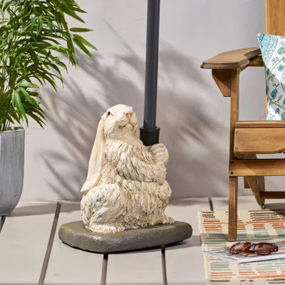 Streamdale Furniture Streamdale Playful Rabbit Umbrella Base Heavy In Neutral