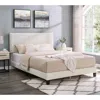 Streamdale Furniture Streamdale Plush 3d Upholstered Platform Bed In White Dove,queen