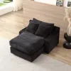 Streamdale Furniture Streamdale Plush & Versatile Corduroy Daybed/sofa With Removable Back Cushions
