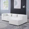Streamdale Furniture Streamdale Plush Chenille Modular Sofa With Ottoman: Comfort, Style, And Versatility