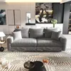 Streamdale Furniture Streamdale Plush Corduroy 3-seat Sofa With Soft Pillows - Grey