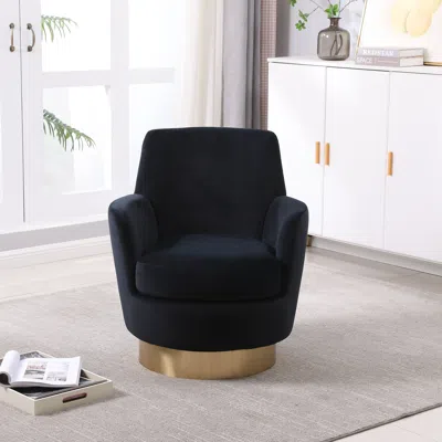 Streamdale Furniture Streamdale Plush Velvet Swivel Accent Chair