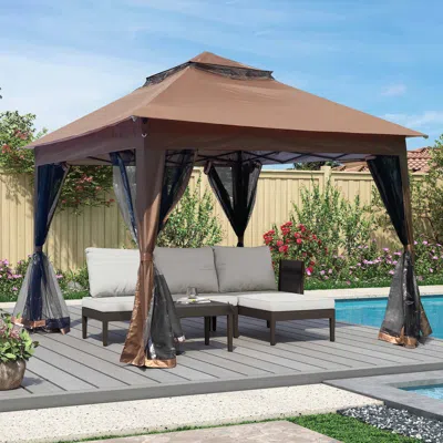 Streamdale Furniture Streamdale Pop Up Gazebo Canopy With Netting