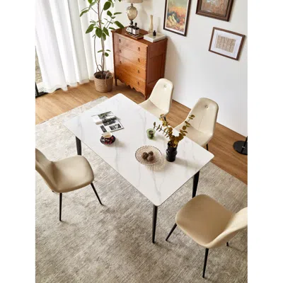 Streamdale Furniture Streamdale Porcelain Table Top Dining Table, 55" Rectangular