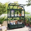 Streamdale Furniture Streamdale Portable Cold Frame Greenhouse With Wheels