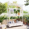 Streamdale Furniture Streamdale Portable Cold Frame Greenhouse With Wheels & Storage