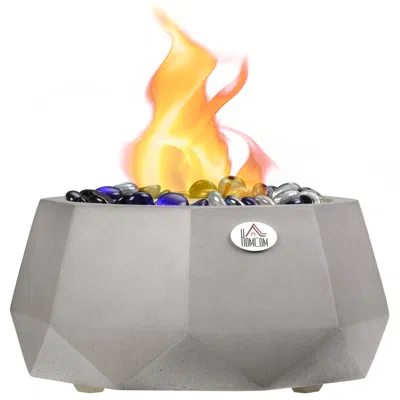 Streamdale Furniture Streamdale Portable Tabletop Fireplace For Indoor/outdoor, 0.1 Gal, Light Grey