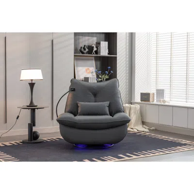 Streamdale Furniture Streamdale Power Glider Swivel Recliner With Usb Charge And Lamp