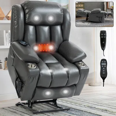 Streamdale Furniture Streamdale Power Lift Massage Recliner Chair With 8 Massage Points