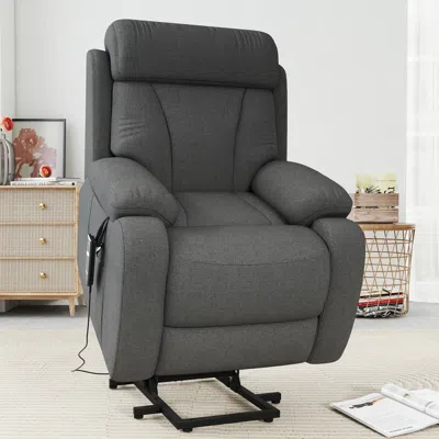 Streamdale Furniture Streamdale Power Lift Recliner For Elderly, Small Spaces, Remote Control, Dark Gray