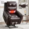 Streamdale Furniture Streamdale Power Lift Recliner W/ Massage & Heat, 350 Lbs, Brown In Brown