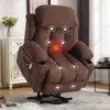 Streamdale Furniture Streamdale Power Lift Recliner With Heat & Massage, Usb, Remote (brown) In Brown