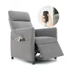Streamdale Furniture Streamdale Power Recliner Chair For Adults - Modern Fabric Electric Recliner W/ Footrest, Padded Sea In Gray