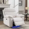 Streamdale Furniture Streamdale Power Recliner With Led Strip White Color