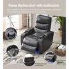 Streamdale Furniture Streamdale Power Reclining Chair Gray Color In Black