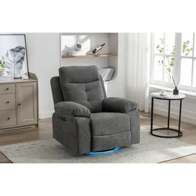 Streamdale Furniture Streamdale Power Reclining Glider With Speaker, Lights, And Storage