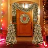 Streamdale Furniture Streamdale Pre-lit Christmas Tree Set With Garland Wreath & Entrance Trees Led Lights Green In Gray