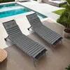 Streamdale Furniture Streamdale Premium 72.8" Uv-resistant Outdoor Chaise Lounge Cushions (2 Pack)