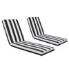 Streamdale Furniture Streamdale Premium 75" Outdoor Chaise Lounge Cushion With Removable Polyester Cover And Sponge Filli