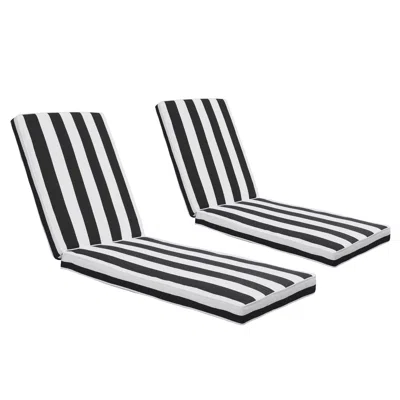Streamdale Furniture Streamdale Premium 75" Outdoor Chaise Lounge Cushion With Removable Polyester Cover And Sponge Filli