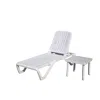Streamdale Furniture Streamdale Premium Abs 5-position Adjustable Pool Lounge Chair With Wheels And Safety Features