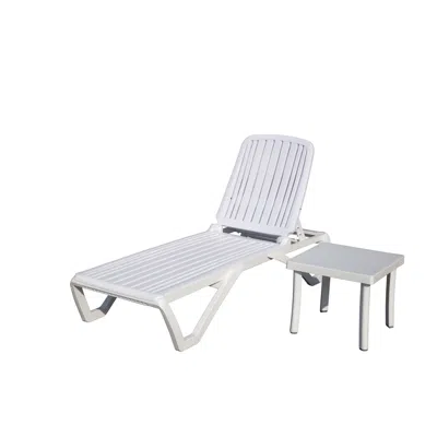 Streamdale Furniture Streamdale Premium Abs 5-position Adjustable Pool Lounge Chair With Wheels And Safety Features