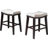 Streamdale Furniture Streamdale Premium Rubberwood Saddle Stools Durable And Stylish For Dining