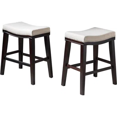 Streamdale Furniture Streamdale Premium Rubberwood Saddle Stools Durable And Stylish For Dining