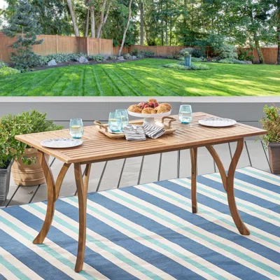 Streamdale Furniture Streamdale Premium Solid Wood Acacia Outdoor Table With Serene Seaside Style